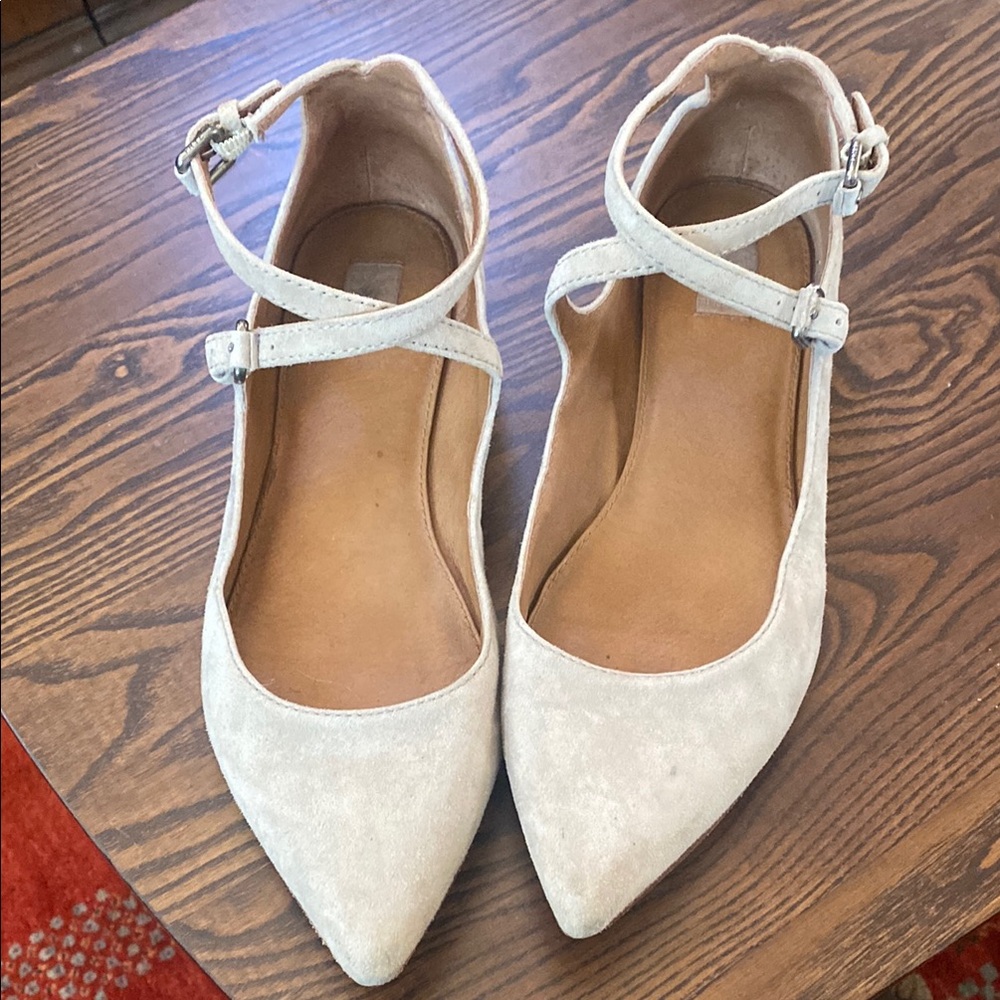 Frye beige suede flats - size 8.5